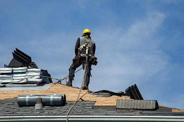 Professional Gutter Installation technician working in Ebony, VA
